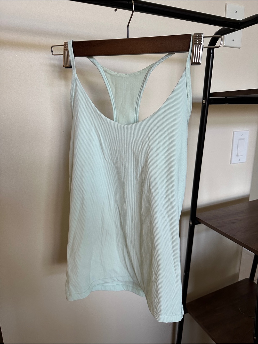 Racerback Tank Top in Light Mint - Women's Stretch Rib Stori